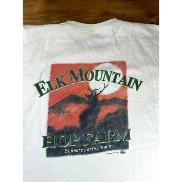 1995 Vintage Budweiser Idaho Elk Mountain Farm Single Stitch Vtg XL Tee Shirt - Picture 5 of 8